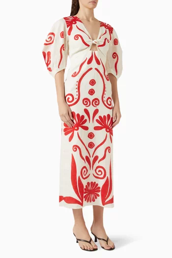 Gaia Knot Dress in Linen