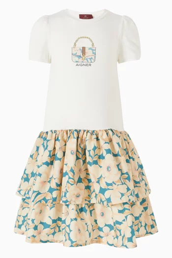 Logo Floral-print Dress