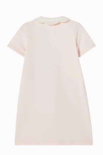 Scalloped Collar Polo Dress