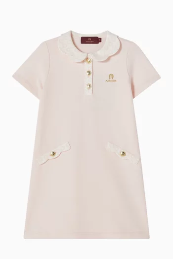 Scalloped Collar Polo Dress