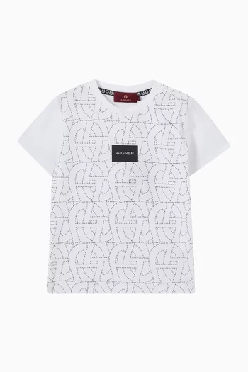 All-over Logo T-shirt in Cotton
