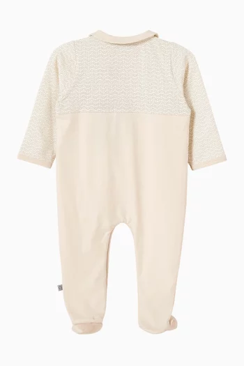 Embroidered Logo Sleepsuit