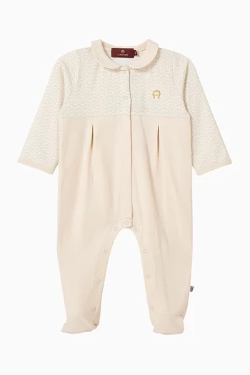 Embroidered Logo Sleepsuit
