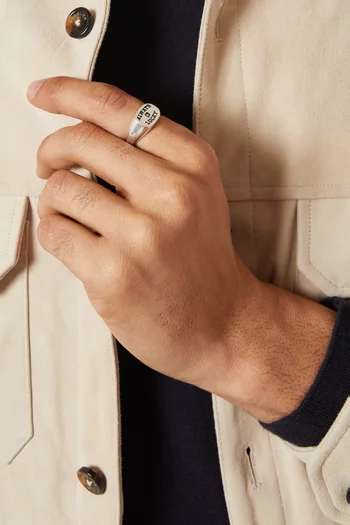 Always Lucky Ring in Silver-plated Brass