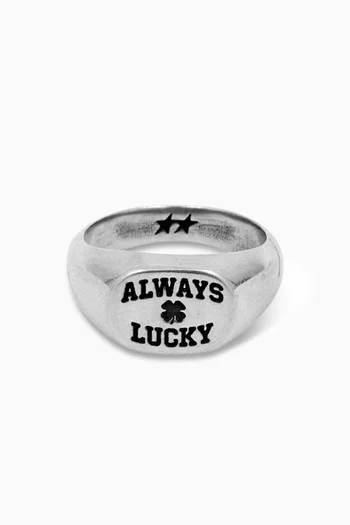 Always Lucky Ring in Silver-plated Brass