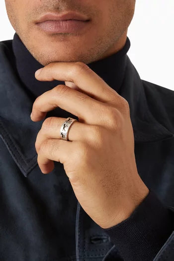 Sequence Ring in Silver-plated Brass