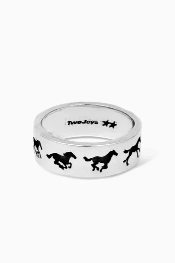 Sequence Ring in Silver-plated Brass