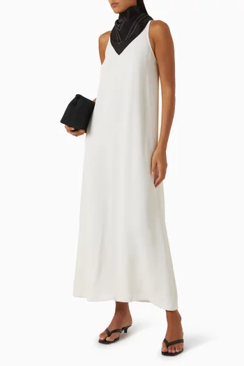 Scoop-neck Sablé Dress