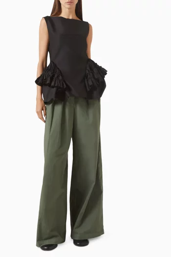 Pamplona Wide-leg Pants in Cotton