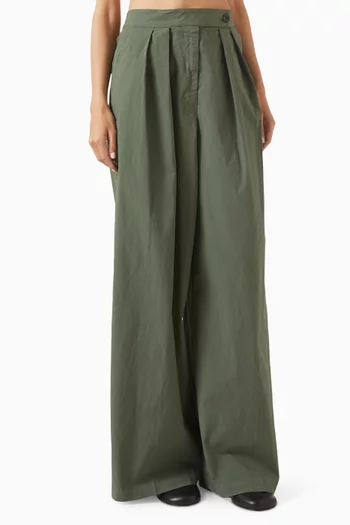 Pamplona Wide-leg Pants in Cotton