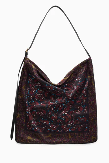 Extra Large Scarf Print Shoulder Bag