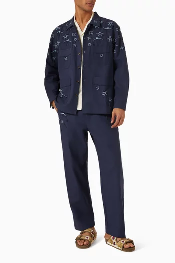 Sesame Embroidered Pants