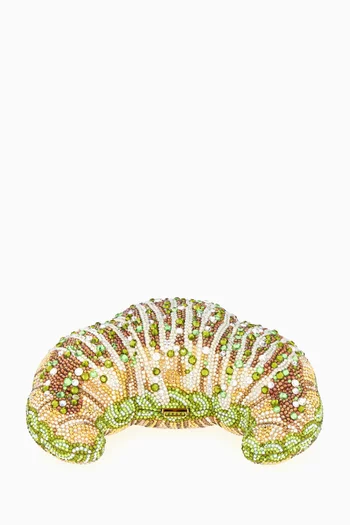 Dubai Croissant Crystal-embellished Clutch