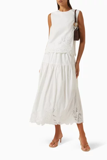Rowan Broderie Anglaise Skirt in Cotton