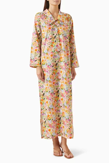 Lola Frilly Kaftan in Cotton