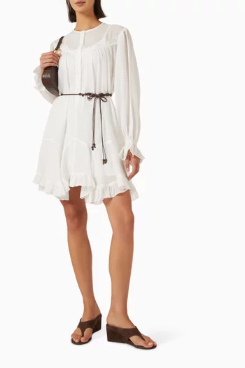 Audrey Belted Dress in Linen