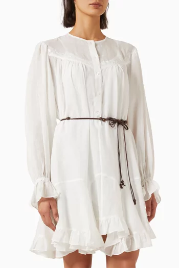 Audrey Belted Dress in Linen