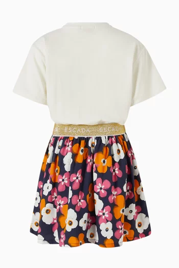 Logo Floral Dress