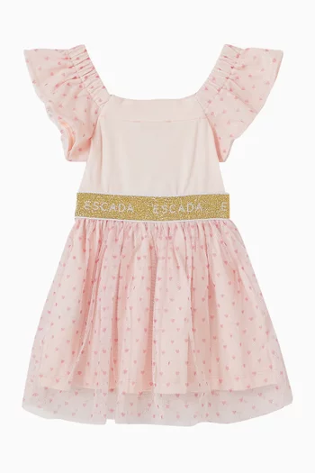 Logo Dress in Tulle