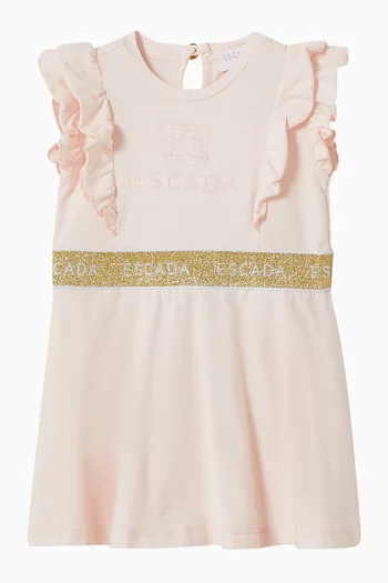 Ruffled Logo Dress