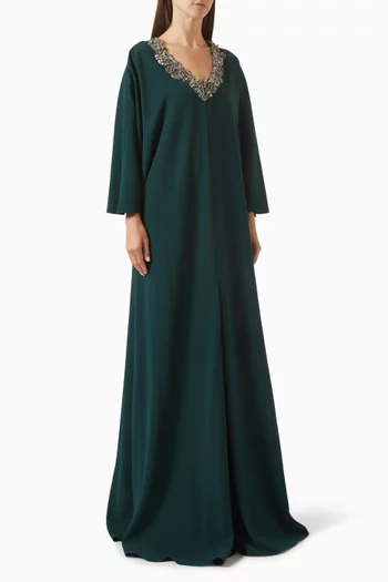 Embellished V-neck Kaftan