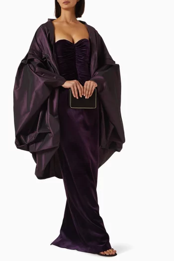 Dress & Cape Set in Velvet & Taffeta