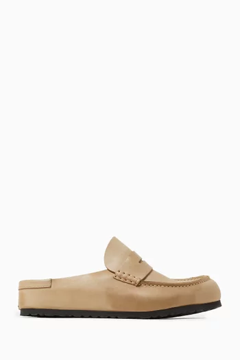 Naples Wrapped Clogs in Oiled Leather