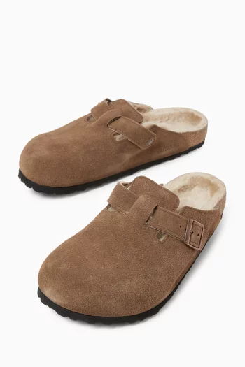 Boston Shearling Clogs in Suede
