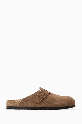 Boston Shearling Clogs in Suede