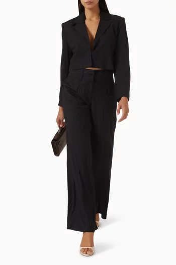 Yars Striped Gabardine Pants