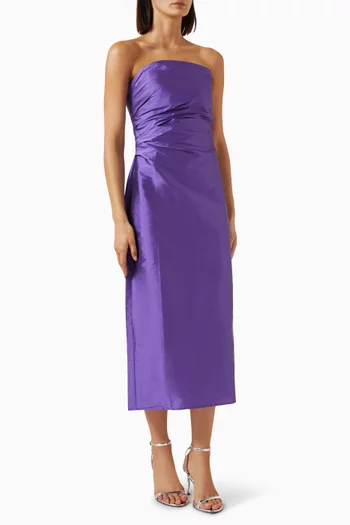 Virel Midi Dress in Taffeta