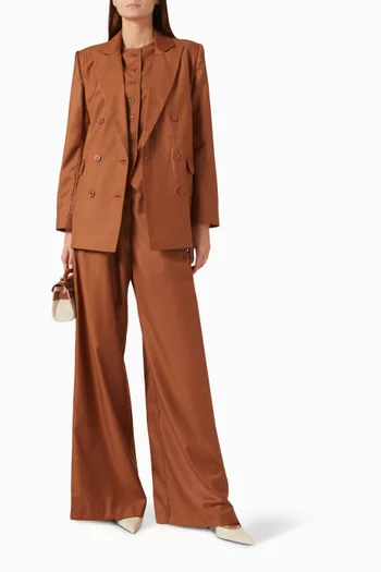 Lyra Long Blazer in Gabardine