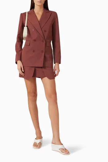 Lyra Long Blazer in Gabardine