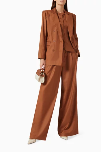 Luz Gabardine Wide-leg Pants