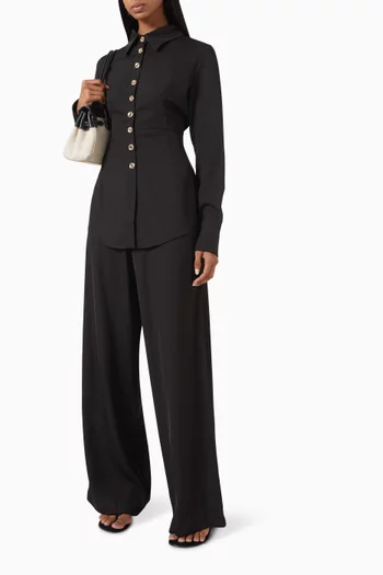 Risa Wide-leg Pants in Crepe