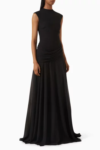 Line Ruched Gown