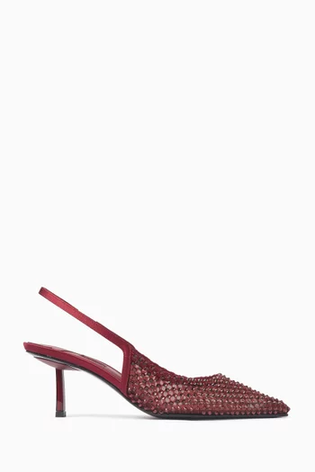 Gilda 60 Slingback Pumps in Mesh & Leather
