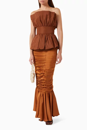 Shell Bustier in Taffeta