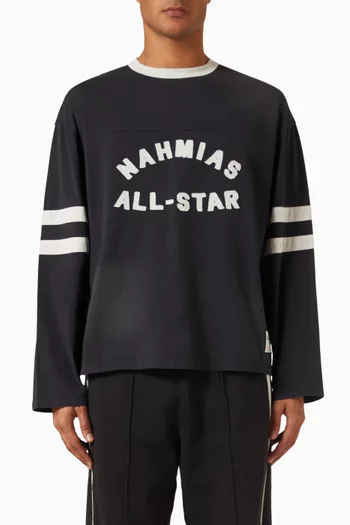 All Star Varsity Long-Sleeved T-Shirt in Cotton