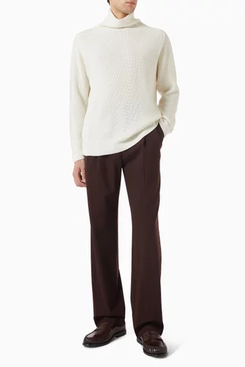 Pleated Pants in Wool-blend