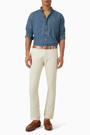 Greenwich Slim-fit Pants in Stretch-cotton