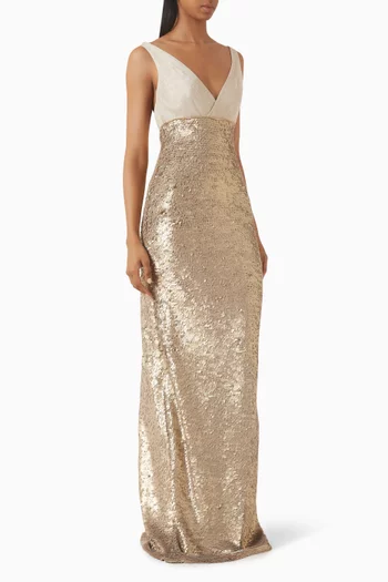 Muted Motion Draped Bustier Dress