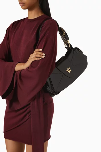 Aurora Shoulder Bag in Glossy Calf-leather