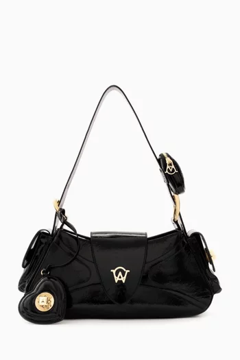 Aurora Shoulder Bag in Glossy Calf-leather