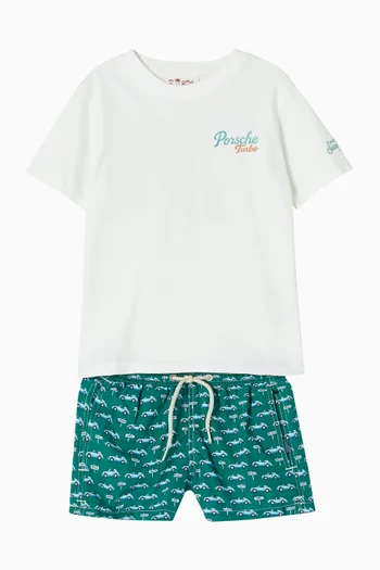 Graphic-print Swimshorts