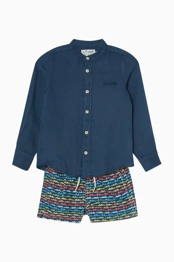 Button-down Shirt in Denim