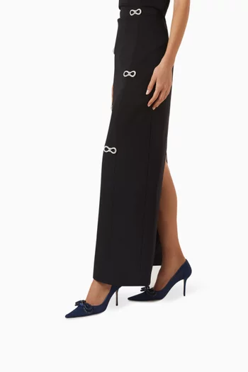 Double Bow 85 Pumps in Mesh
