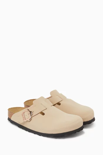 Boston Flower Buckle Clogs