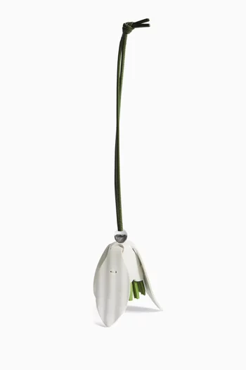 Snowdrop Bag Charm in Leather