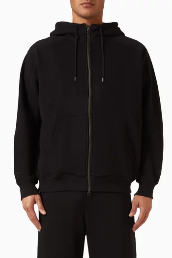 NB Grey Oversized Full-zip Hoodie in Cotton
